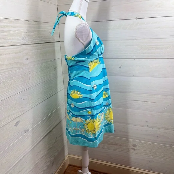 Lilly Pulitzer White Label Cruise Blue B & T Celia Dress 6 FREE SHIP - Picture 2 of 4